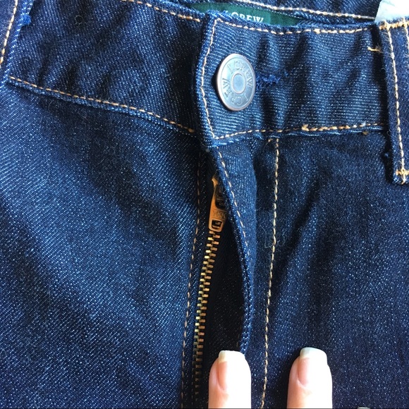 J CREW Dark Wide Leg Denim Jeans Sz 8 - Picture 4 of 7